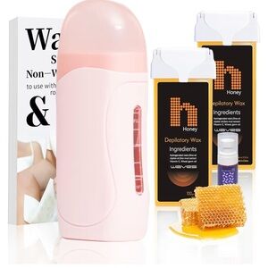 Pink Wax Warmer Kit for Women Bath & Body - Honey Depilatory Wax Included